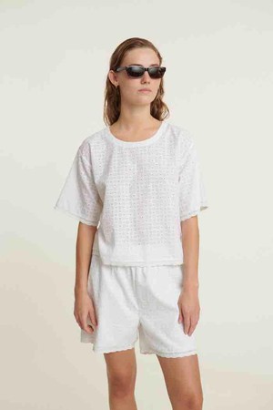 Adie crop tee - bright white from Brand Mission
