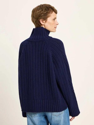 Rippenpullover - blue melange from Brand Mission