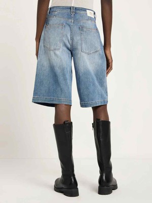 Jeans bermuda - stonewash blue denim from Brand Mission