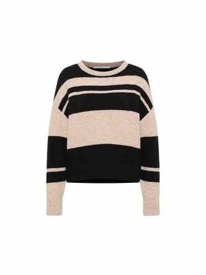 Virgin wollen trui ronde hals - nude black from Brand Mission