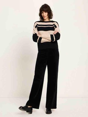 Virgin wollen trui ronde hals - nude black from Brand Mission