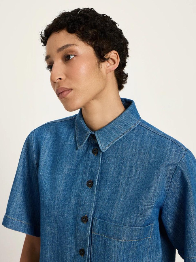 Jeans blouse - mid blue denim from Brand Mission