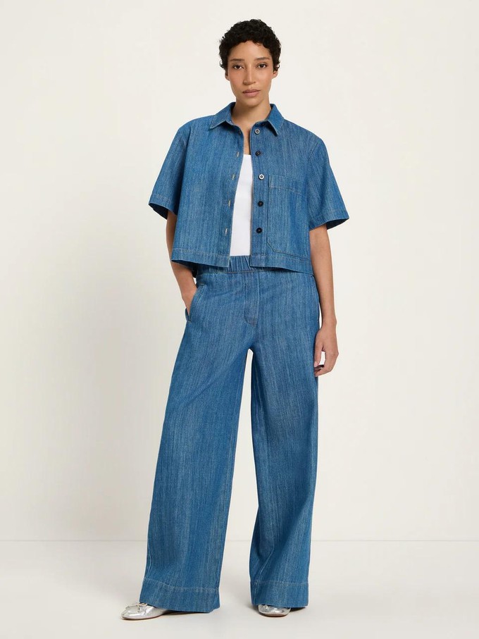 Jeans blouse - mid blue denim from Brand Mission