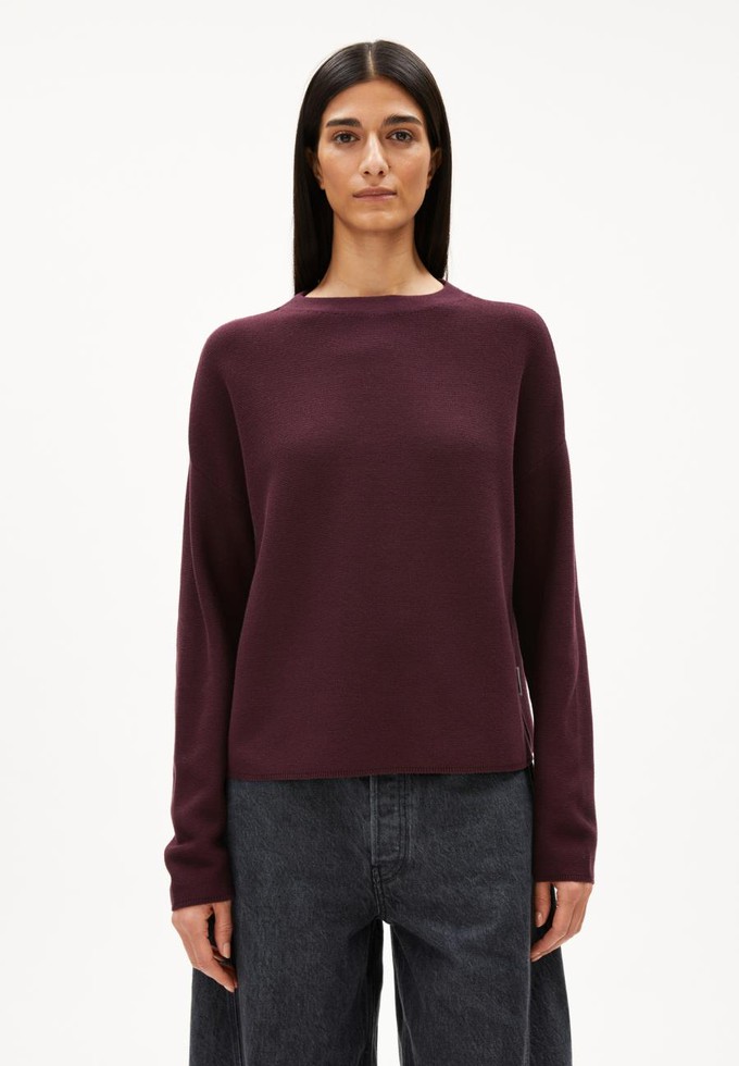 Merinaa sweater links links - dark cranberry from Brand Mission