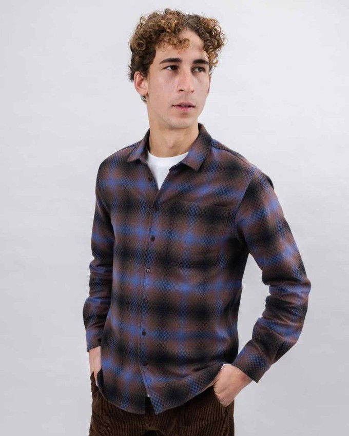 Pixel check overshirt from Brand Mission