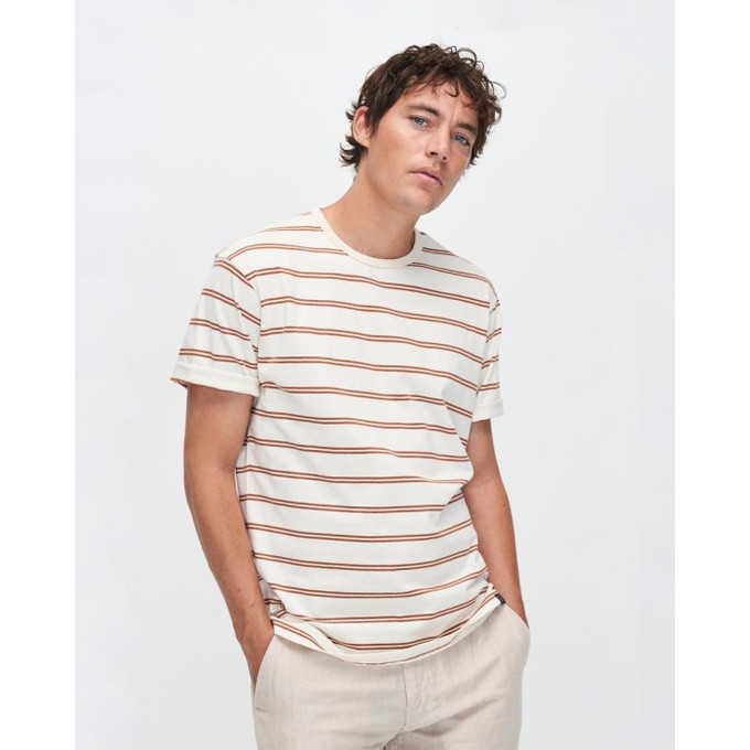 Liam striped t-shirt - off-white from Brand Mission