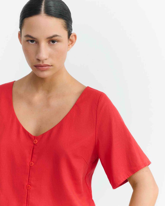 Leia clavel blouse - red from Brand Mission