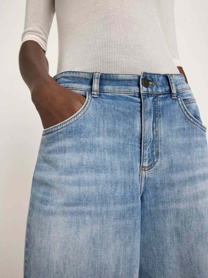 Jeans bermuda - stonewash blue denim from Brand Mission