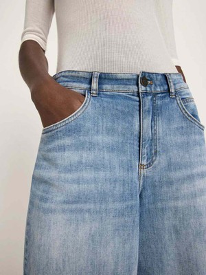 Jeans bermuda - stonewash blue denim from Brand Mission