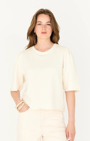 Michi sweater - cream solid from Brand Mission