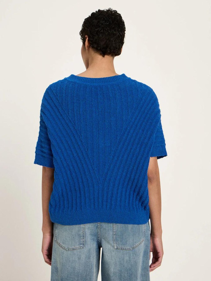 Bouclé top - lapis from Brand Mission