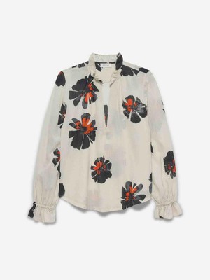Ella blouse print - oat meal from Brand Mission