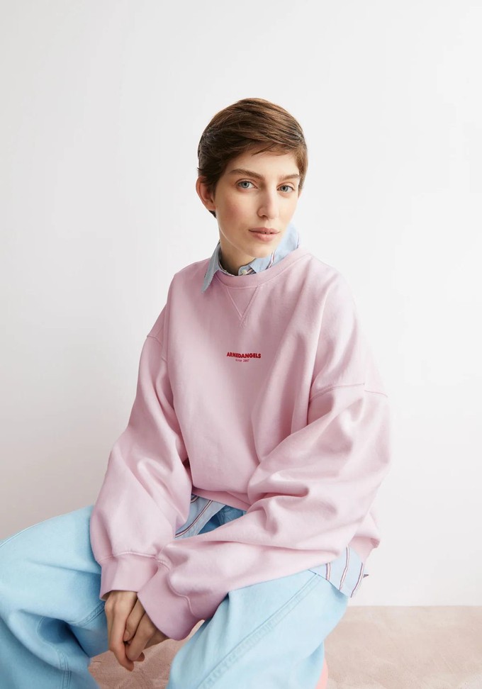 Dye crewneck sweater - pink mist from Brand Mission
