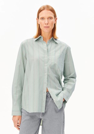 Stripe loose blouse - foam pool green from Brand Mission