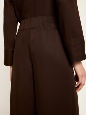Pantalon tencel - dark brown from Brand Mission