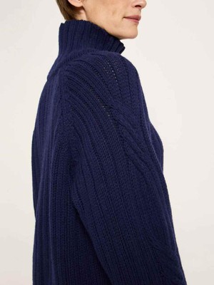 Rippenpullover - blue melange from Brand Mission