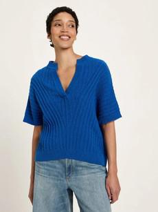 Bouclé top - lapis via Brand Mission