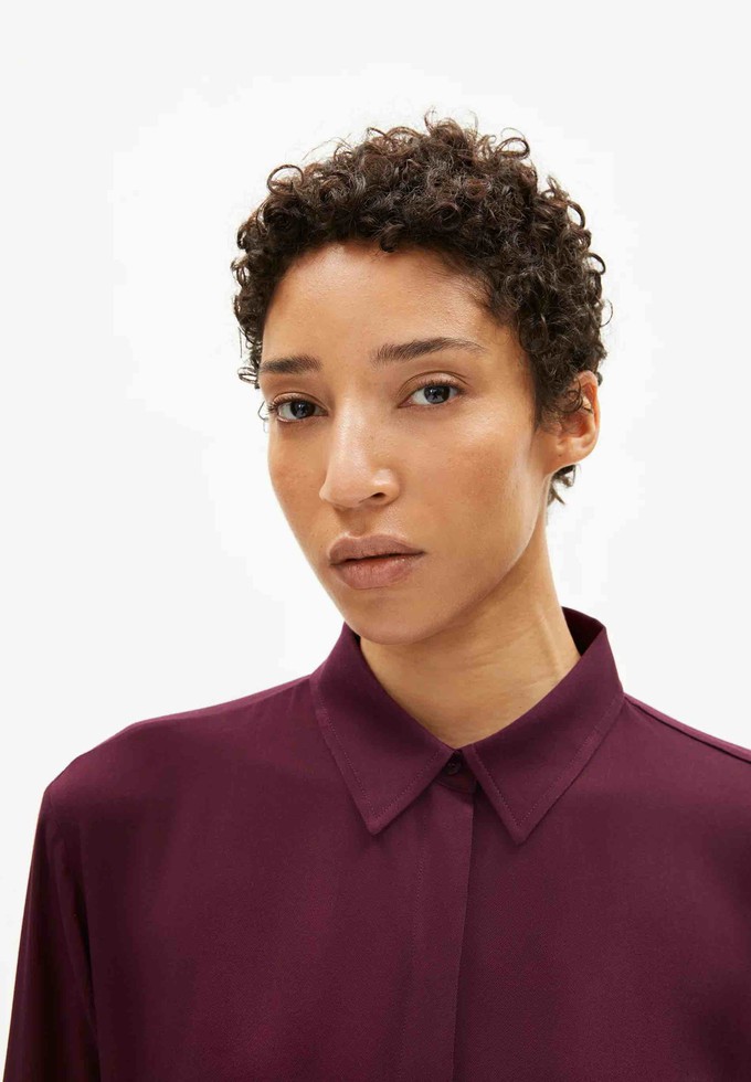 Larisaana longsleeve blouse - dark cranberry from Brand Mission