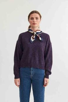 Lily crew neck - bordeaux melange via Brand Mission