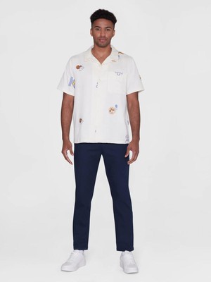 Short sleeve shirt embroidery - egret from Brand Mission
