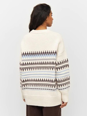 Wool pattern boxy sweater - offwhite from Brand Mission Wool pattern boxy sweater - offwhite from Brand Mission
