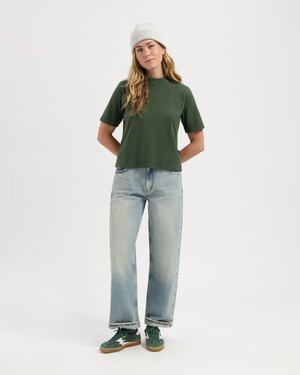 Jill heavy tee - moss green from Brand Mission