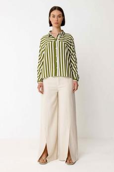 Ekia blouse - stripes green via Brand Mission