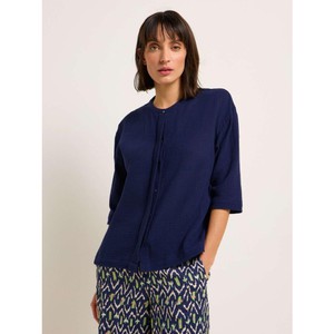 Blouse met structuur -donkerblauw from Brand Mission