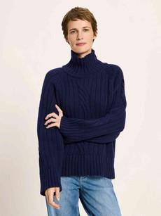 Rippenpullover - blue melange via Brand Mission