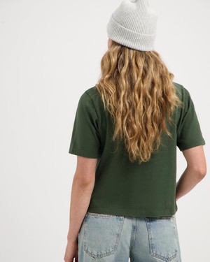 Jill heavy tee - moss green from Brand Mission
