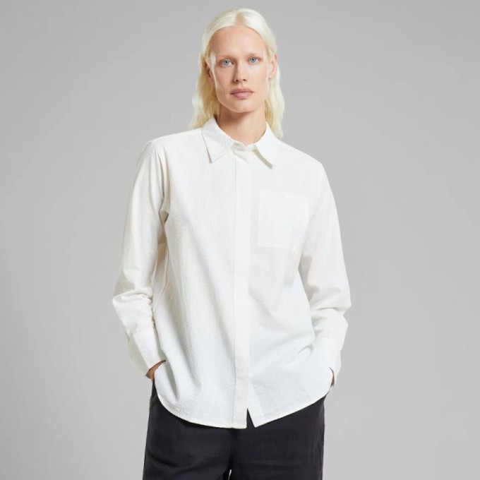 Kosta blouse seersucker - off white from Brand Mission
