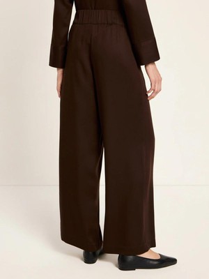 Pantalon tencel - dark brown from Brand Mission