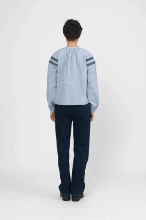 Blouse Rachel - blue stripes from Brand Mission