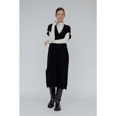 Lise lang vest/jurk - zwart via Brand Mission