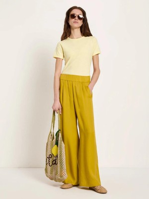 Pantalon tencel - dark kiwi from Brand Mission