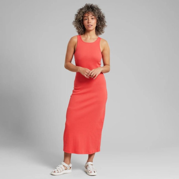 Rib dress Motala - cayenne red from Brand Mission