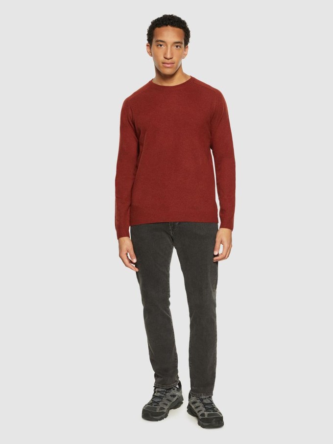 Basic o-neck knit - fired brick from Brand Mission