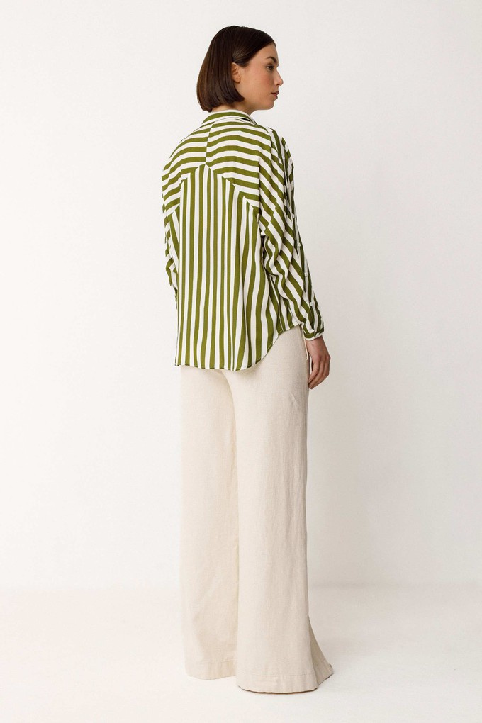 Ekia blouse - stripes green from Brand Mission
