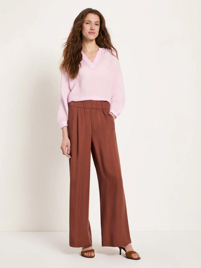 Pantalon tencel - dark mocca from Brand Mission