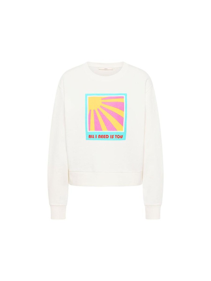 Sweatshirt Sun - Off white/Aqua from Brand Mission