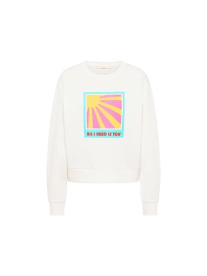 Sweatshirt Sun - Off white/Aqua from Brand Mission