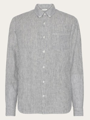 Striped linnen overhemd - total eclipse from Brand Mission