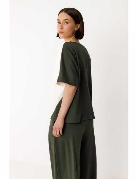 Eluska top - bottle green from Brand Mission