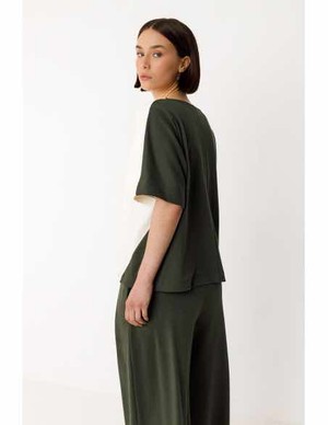 Eluska top - bottle green from Brand Mission