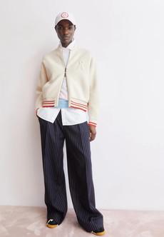 Iconic bomber jacket - oatmilk mars red via Brand Mission