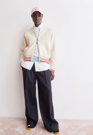 Iconic bomber jacket - oatmilk mars red from Brand Mission