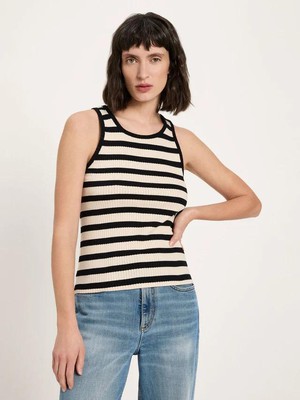 Tanktop strepen - zwart creme from Brand Mission