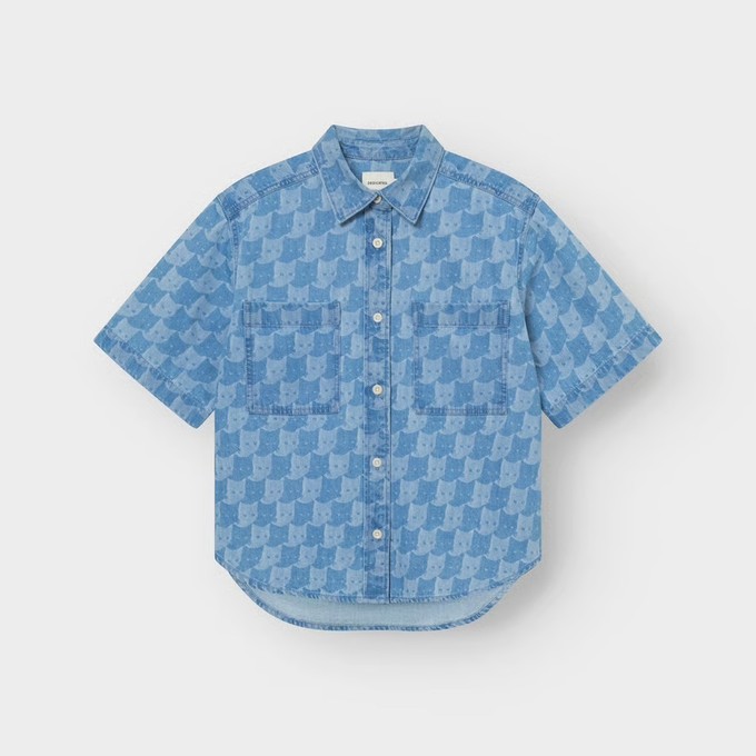 Stensvik denim blouse cats - light blue from Brand Mission