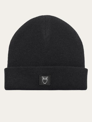 Rib wool beanie - black jet from Brand Mission