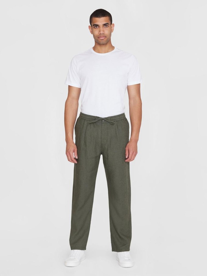 Fig linnen broek - olive from Brand Mission